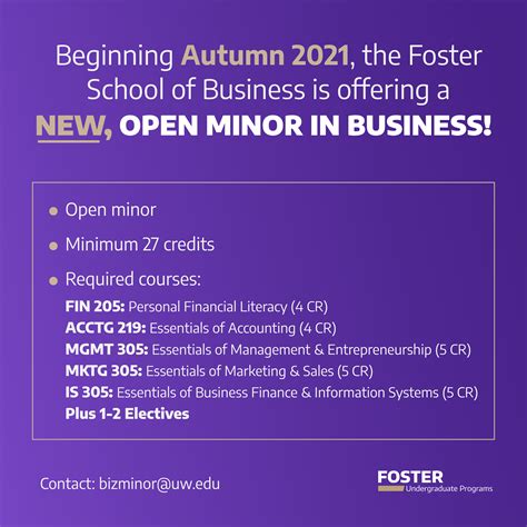 NEW Foster School Business Minor! | Department of Political Science | University of Washington