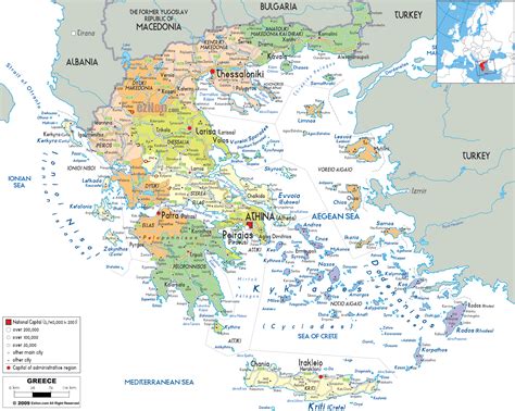 Political Map of Greece - Ezilon Maps