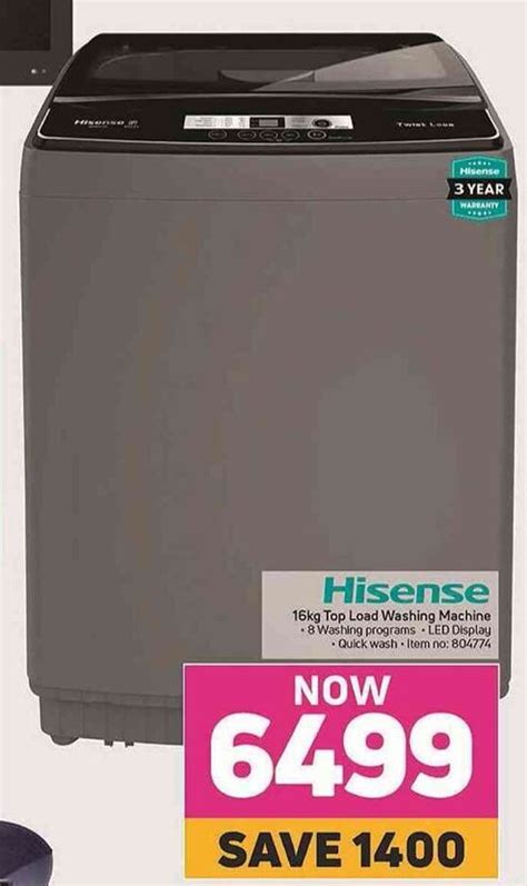 Hisense Top Load Washing Machine 16kg offer at Game