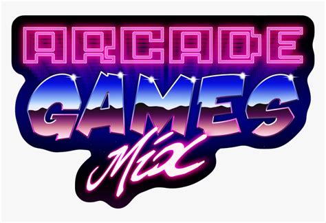 Text,font,graphic Blue,neon,neon Sign - Arcade Games Logo Png, Transparent Png , Transparent Png ...