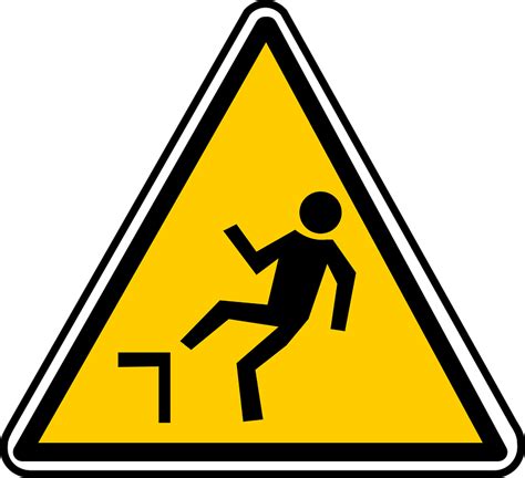 Download Falling, Hazard, Warning. Royalty-Free Vector Graphic - Pixabay