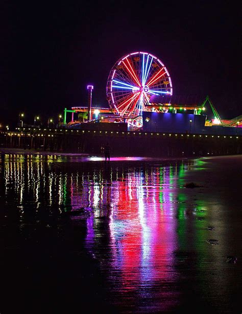 Night lights. Santa Monica pier. : r/LosAngeles