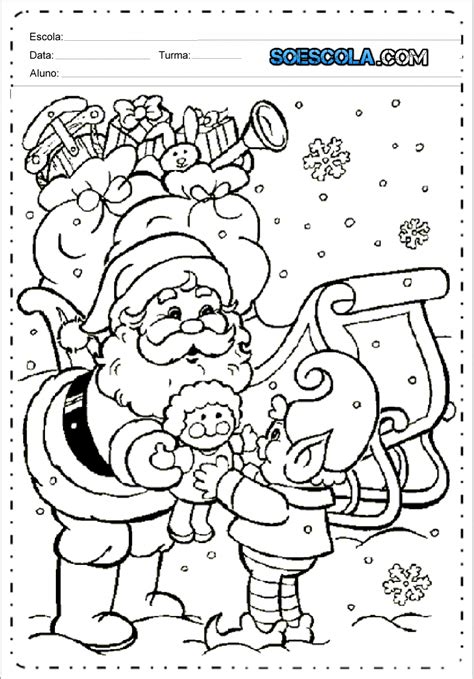 Desenhos de Papai Noel para colorir - Imprimir. — SÓ ESCOLA