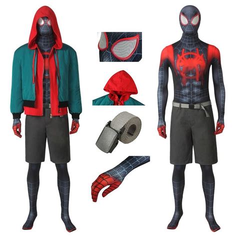 Spider-Man: Into the Spider-Verse Miles Morales Cosplay Suit ...