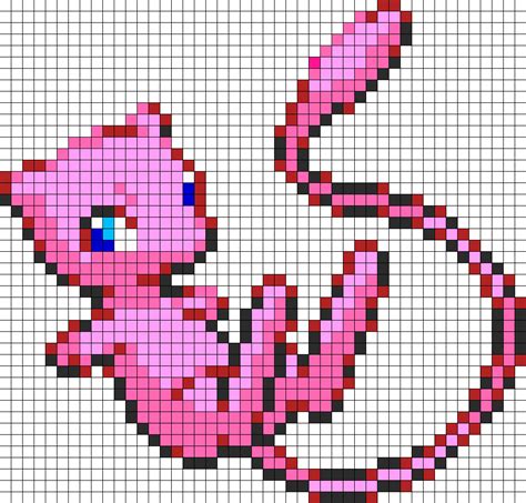 Mew Perler Bead Pattern | Bead Sprites | Characters Fuse Bead Patterns