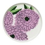 Marimekko Oiva - Primavera plate 20 cm, white-lilac-green | Finnish Design Shop