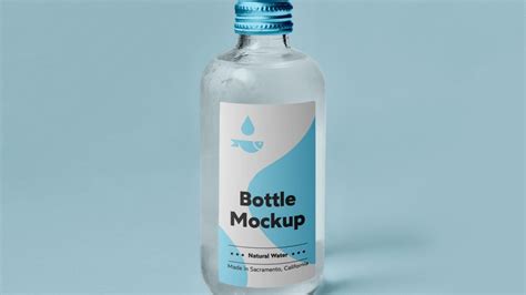 Free Clear Glass Bottle Mockup - Free Package Mockups