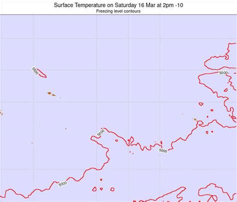 Cook Islands Surface Temperature on Wednesday 18 Aug at 8am CKT