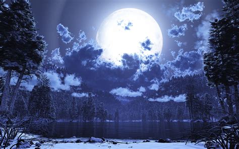 Full Moon Winter Wallpapers - Wallpaper Cave