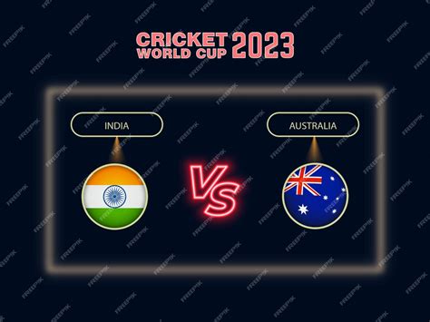 Premium Vector | Australia vs India cricket world cup schedule Design 2023