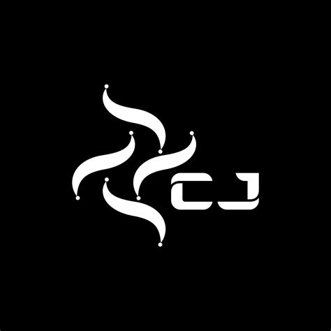 CJ letter logo design on black background. CJ creative technology ...