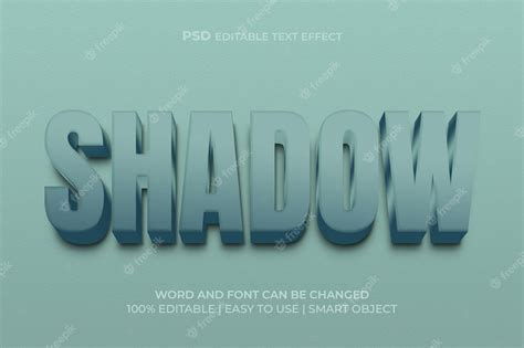 Premium PSD | Shadow 3d text effect