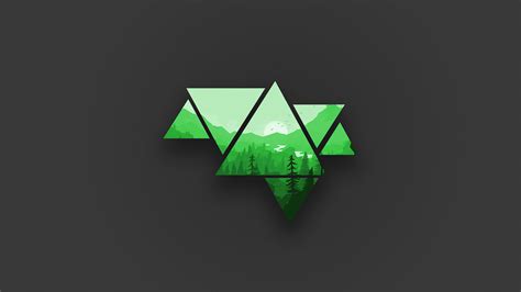 1920x1080 Minimalist Mountains Green 4k Laptop Full HD 1080P ,HD 4k ...