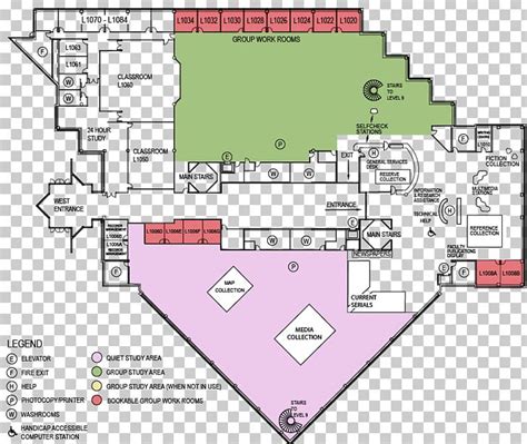 University Of Lethbridge Library Lethbridge College Floor Plan Map PNG ...