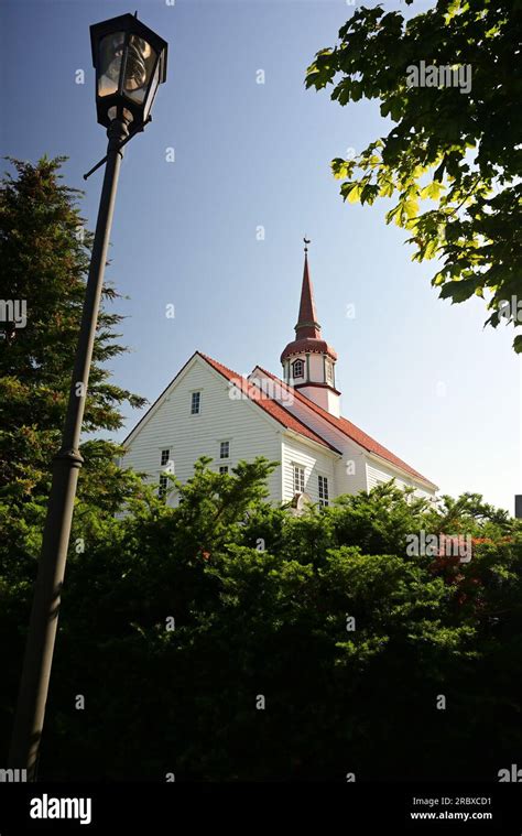 Eid church in Nordfjordeid, Western Norway Stock Photo - Alamy