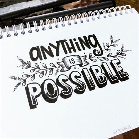 Anything is possible!!! | Lettering, Doodle quotes, Hand lettering