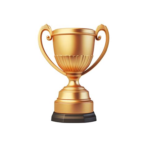 AI generated 3D cartoon trophy isolated on transparent background ...