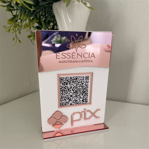 Placa Display MINI QR CODE + Logo em Acrílico - Compre online e parcele em 12 vezes sem juros!