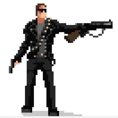 #pixelart Terminator by www.twitch.com/stephanrewind the terminator ...