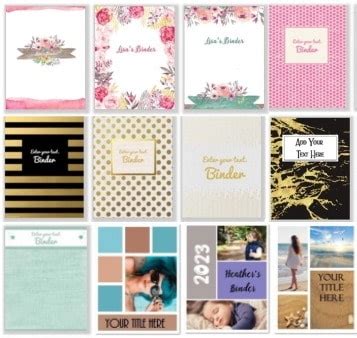 English Binder Cover Templates