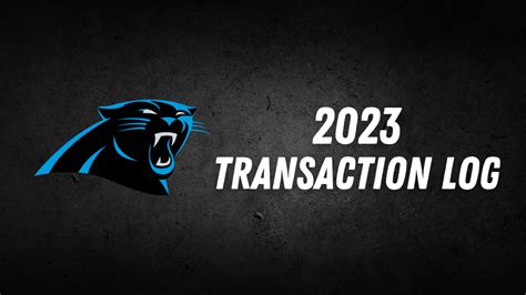 Carolina Panthers 2023 Transactions Log - Sports Illustrated Carolina ...