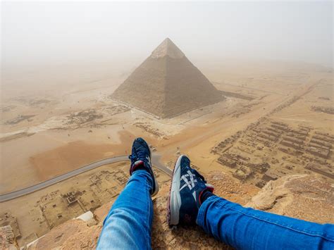 Video shows tourist illegally climb Great Pyramid of Giza in Egypt | The Independent