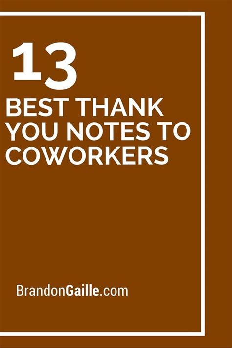 13 Best Thank You Notes to Coworkers | Best thank you notes, Thank you ...