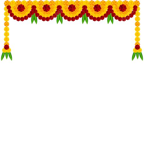 Indian Festival Door Toran Decoration With Marigold Vector Design ...