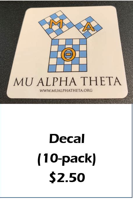 Mu Alpha Theta - Available Merchandise | Mu Alpha Theta