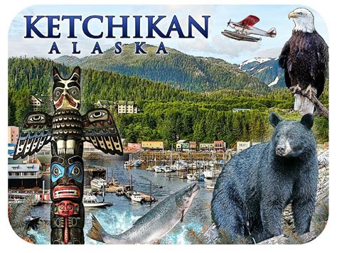 Ketchikan Alaska Wildlife and Plane Fridge Magnet - Etsy