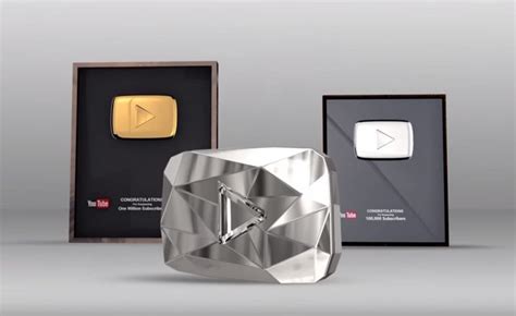 YouTube Play Button - 3 Different YouTube Creator Awards