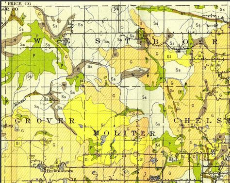 NW Taylor County, Wisconsin 1915 Plat Map