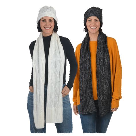 MorningSave: Laundry by Shelli Segal Diamond Knit Scarf & Hat Set