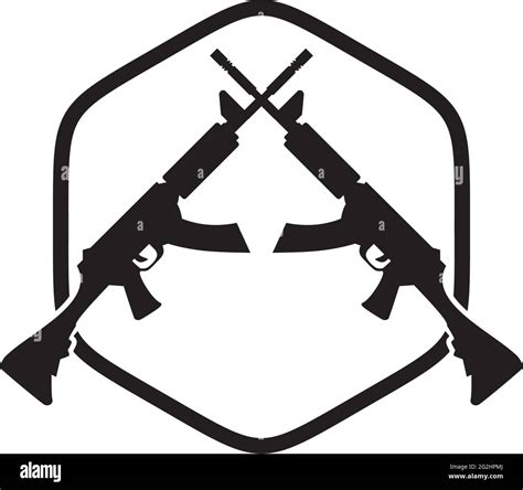 Machine gun logo design vector template Stock Vector Image & Art - Alamy