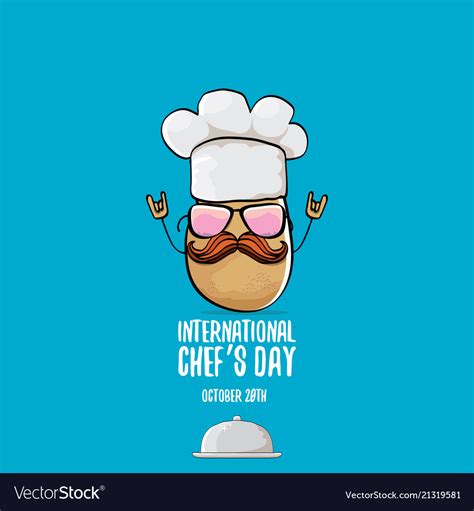 International chef day greeting card Royalty Free Vector