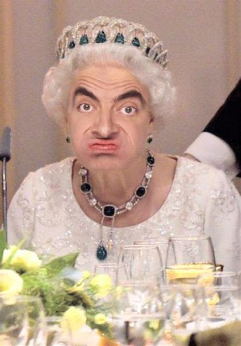 Mr. Bean \ Rowan Atkinson \ Queen Elizabeth II \photoshops | Mr bean photoshop, Mr bean funny ...