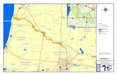 Kalamazoo River AOC Boundary Map | Kalamazoo River Area of Concern | US EPA