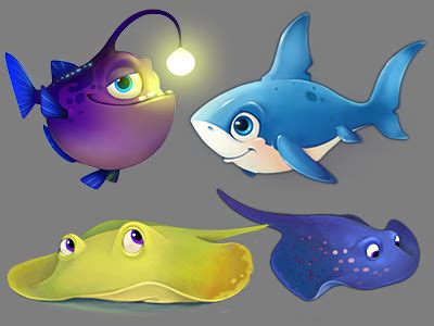 Fishdom characters | Character design, Cartoon fish, Creature design