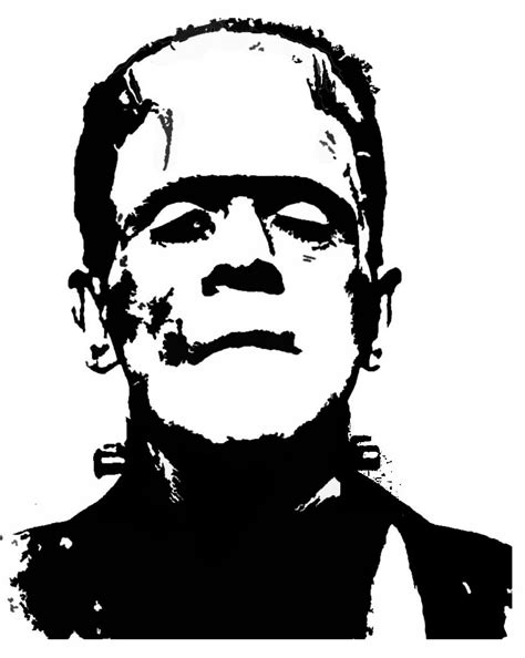 Printable frankenstein pumpkin carving pattern template free download | Funny Halloween Day 2020 ...