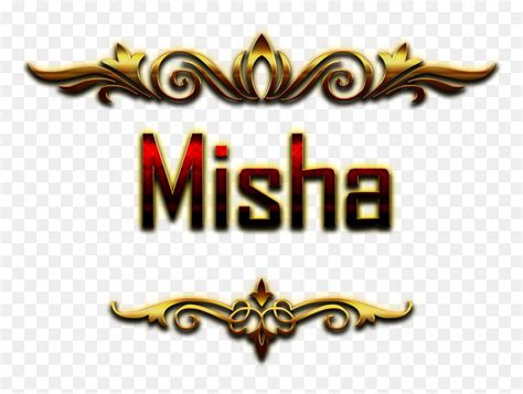 Misha Decorative Name Png, Transparent Png - vhv