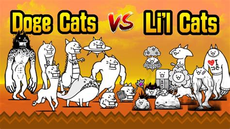 Doge Cats VS Li'l Cats - The Battle Cats - YouTube