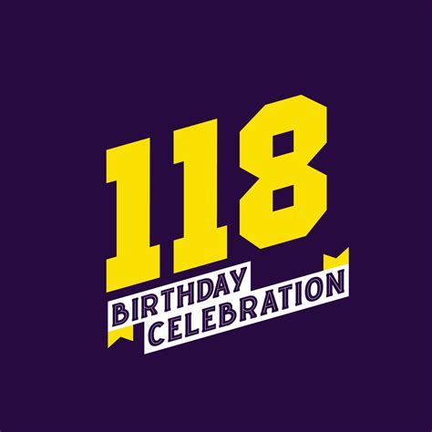 118th Birthday Celebration vector design, 118 years birthday 12916904 ...