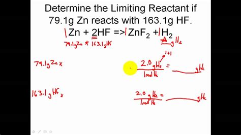 Stoichiometry Limiting And Excess Reactants