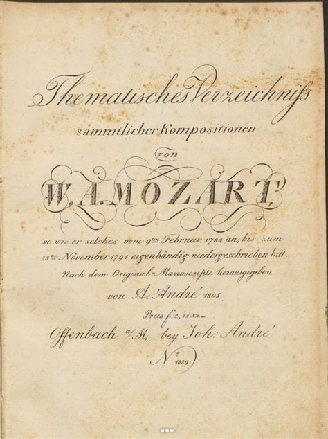 The Mozart Catalogue: A Complete List Of His Known Compositions – Mozart Project