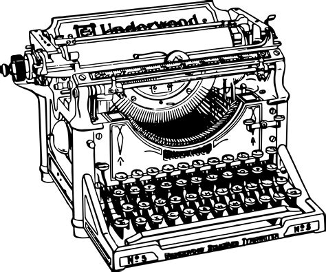 Old Typewriter Clipart transparent PNG - StickPNG