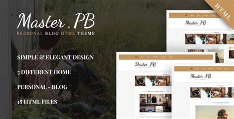 awesome Master PB - Private Weblog HTML Template (Private) | Personal blog, Psd templates ...