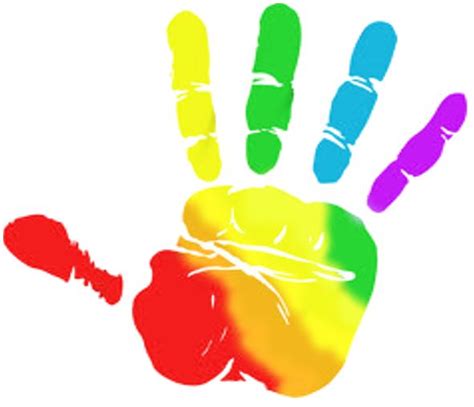 Rainbow hands clipart – Clipartix