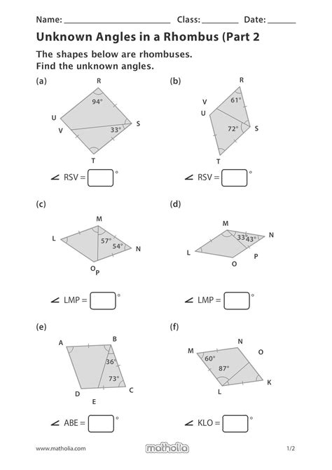 Area Of Rhombus Worksheet – Englishworksheet.my.id