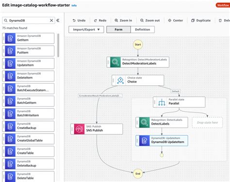 Building a serverless image catalog with AWS Step Functions Workflow Studio | AWS Compute Blog