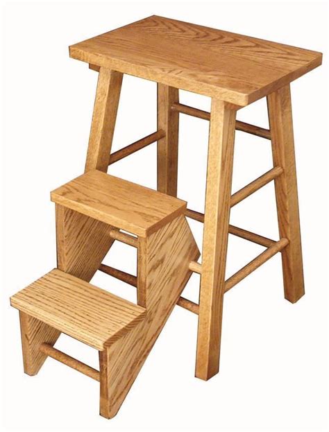 Amish Hardwood Folding Step Stool | Step stool, Folding step stool, Kitchen step stool